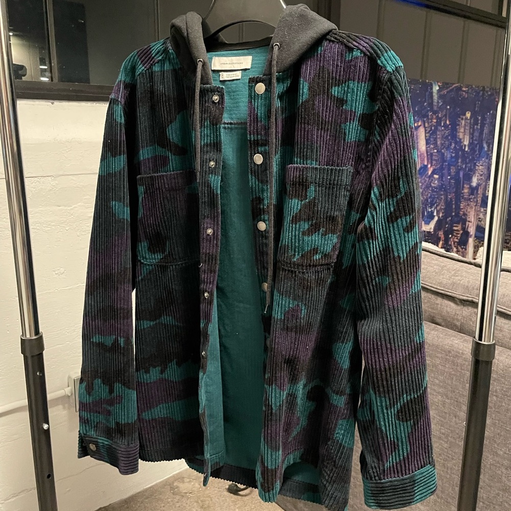 Camo Shirt Jacket Hoodie